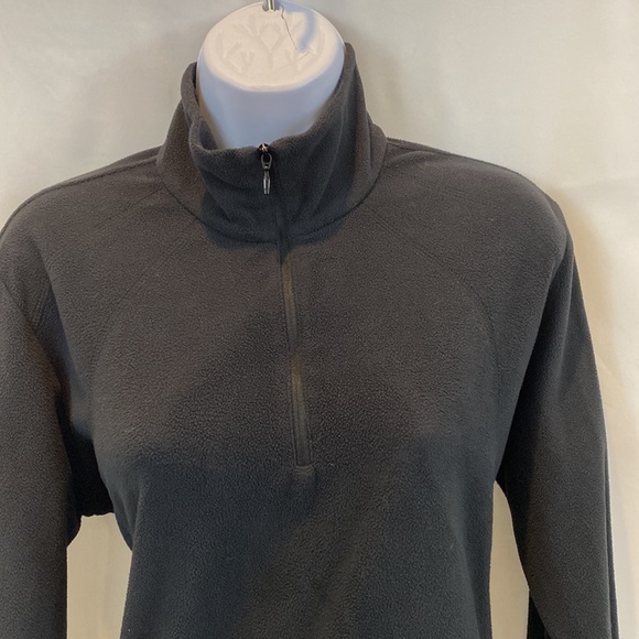 Columbia fleece mock neck quarter zip pullover sweater in black size XL - Picture 3 of 11